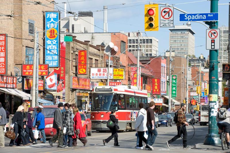Beautiful Chinatown neighborhood in Toronto