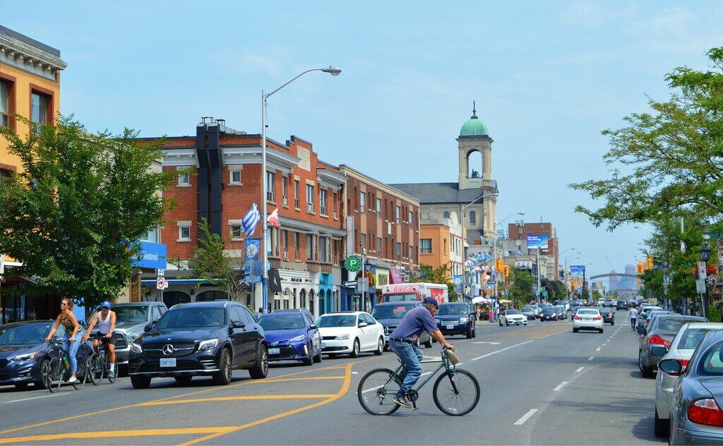 Beautiful Danforth neighborhood in Toronto