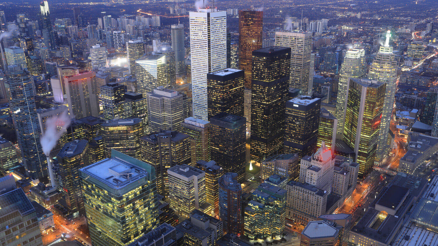 Beautiful Financial District neighborhood in Toronto