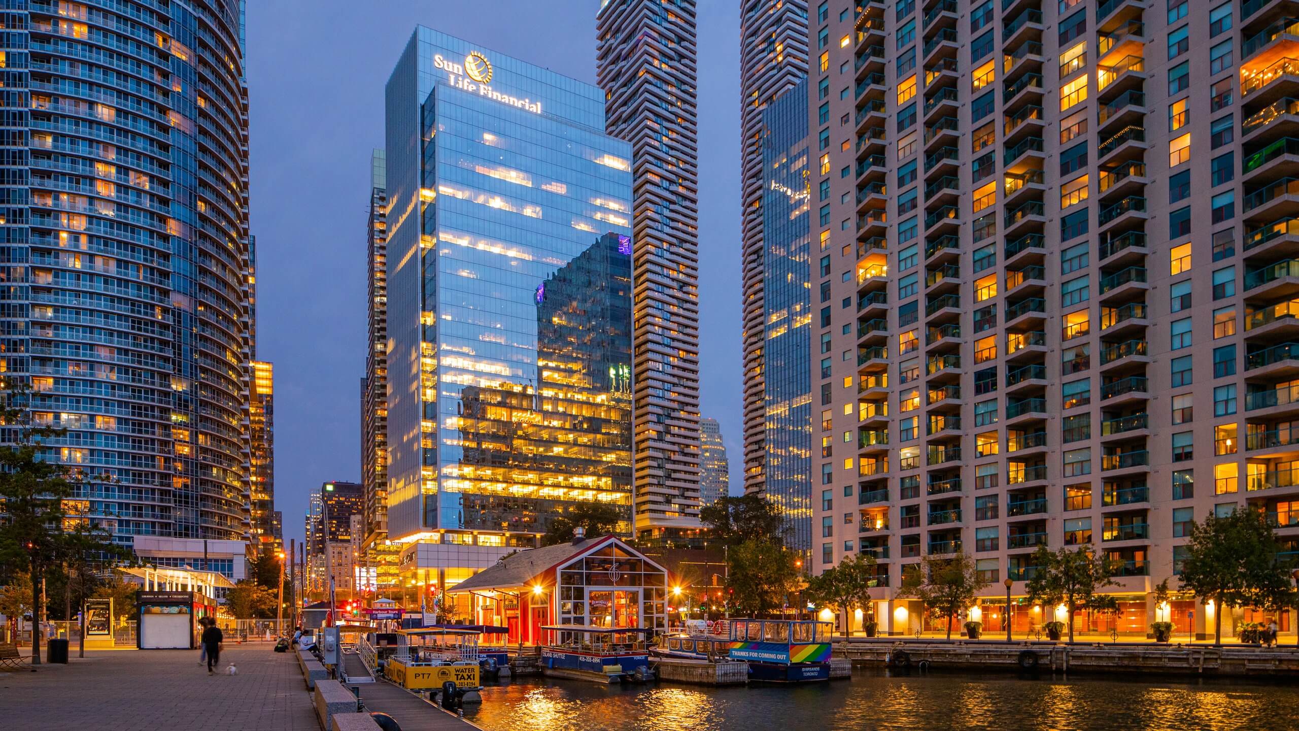 Beautiful Harbourfront neighborhood in Toronto