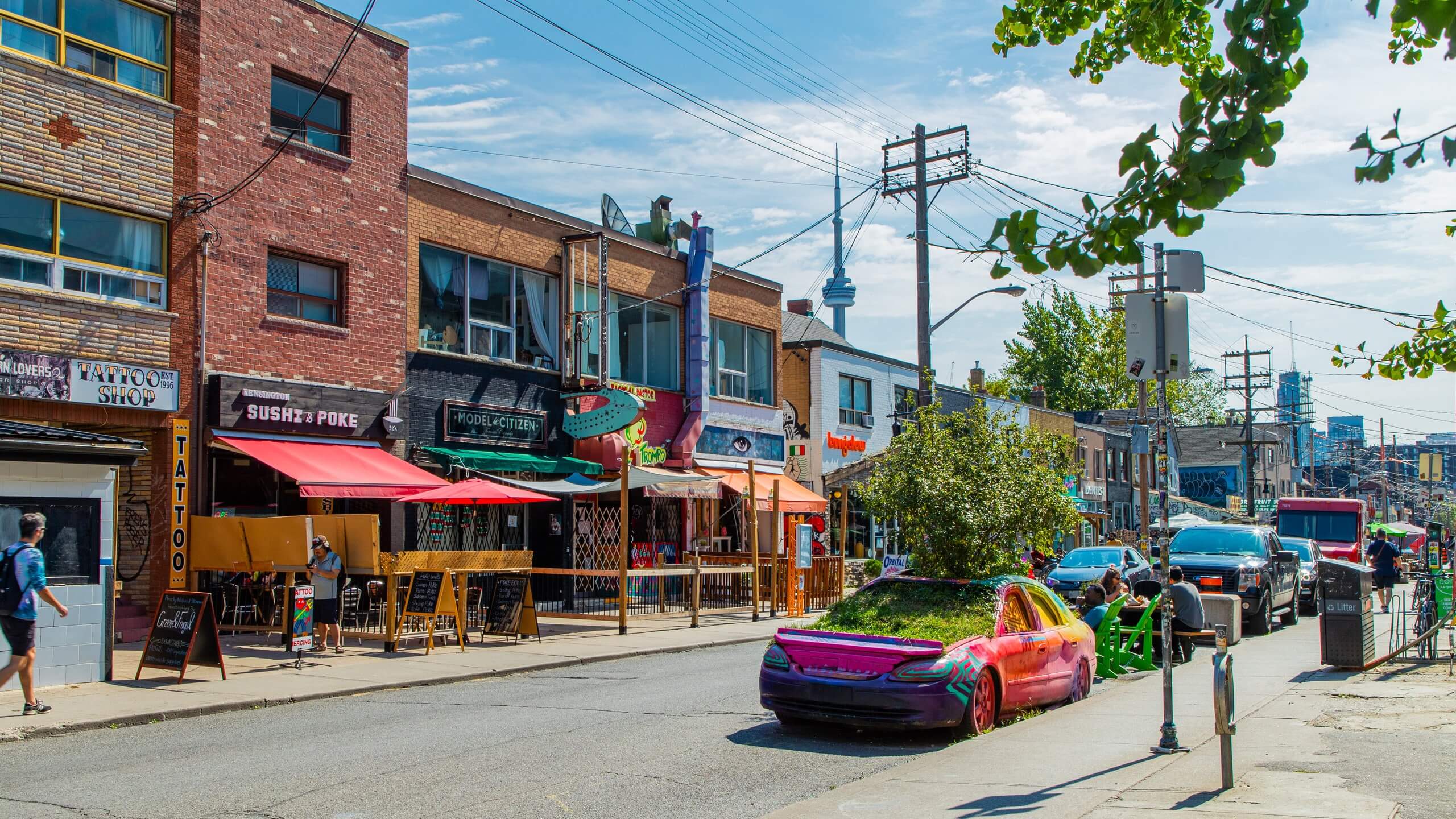 Beautiful Kensington Market neighborhood in Toronto