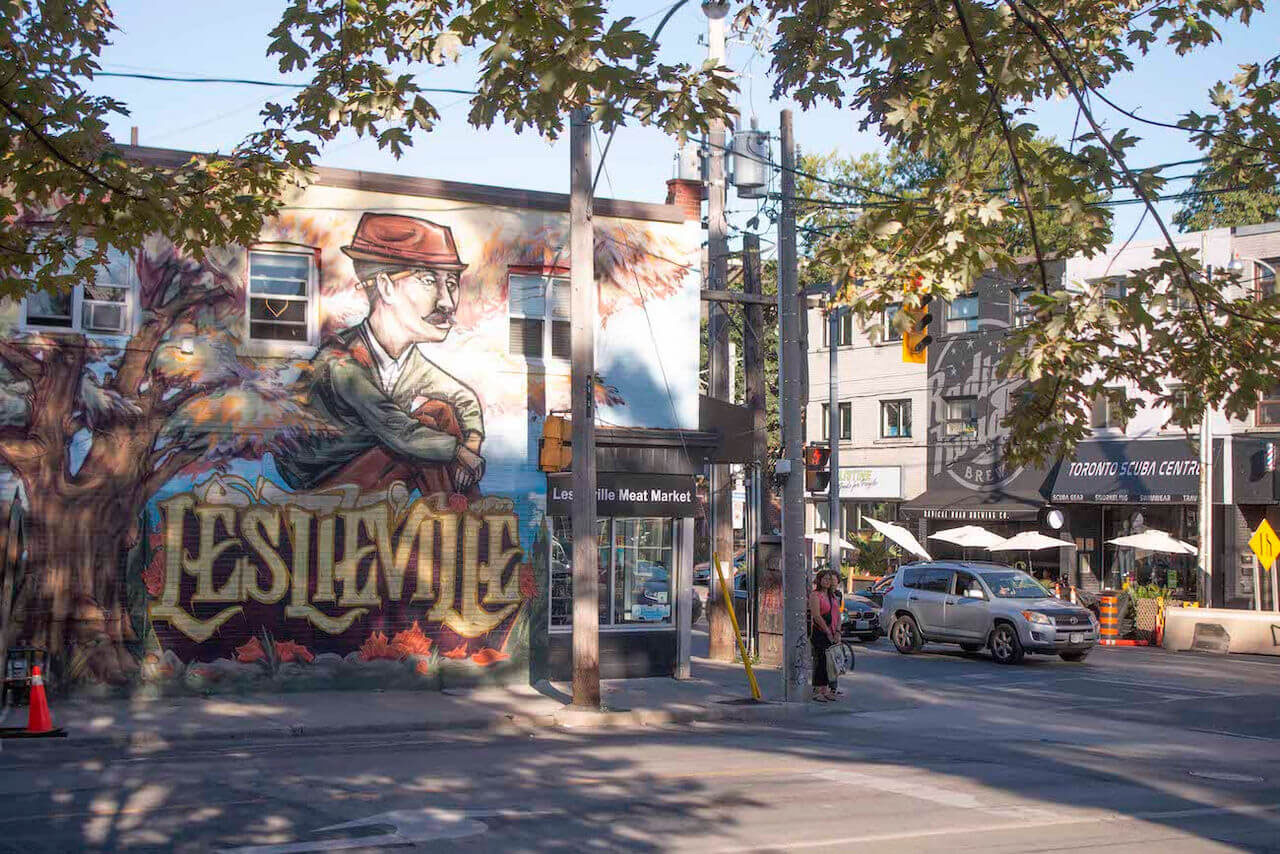 Beautiful Leslieville neighborhood in Toronto