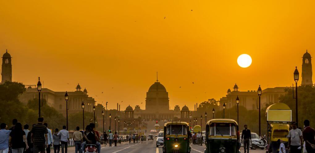 New Delhi Rajpath sunset - India ICAO passport photo requirements 2025