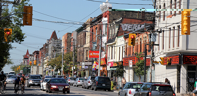 Beautiful Parkdale neighborhood in Toronto