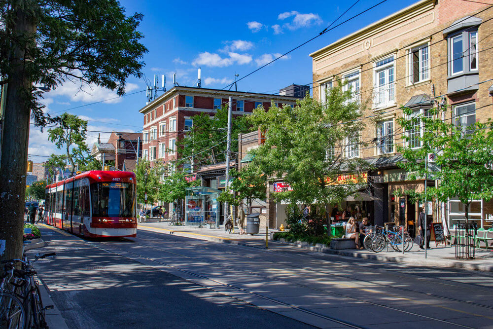 Beautiful Roncesvalles neighborhood in Toronto