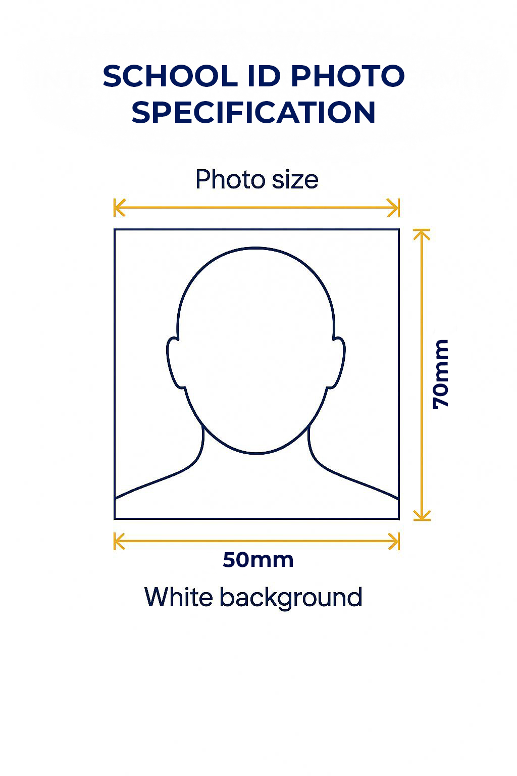 School ID Photo Requirements Example
